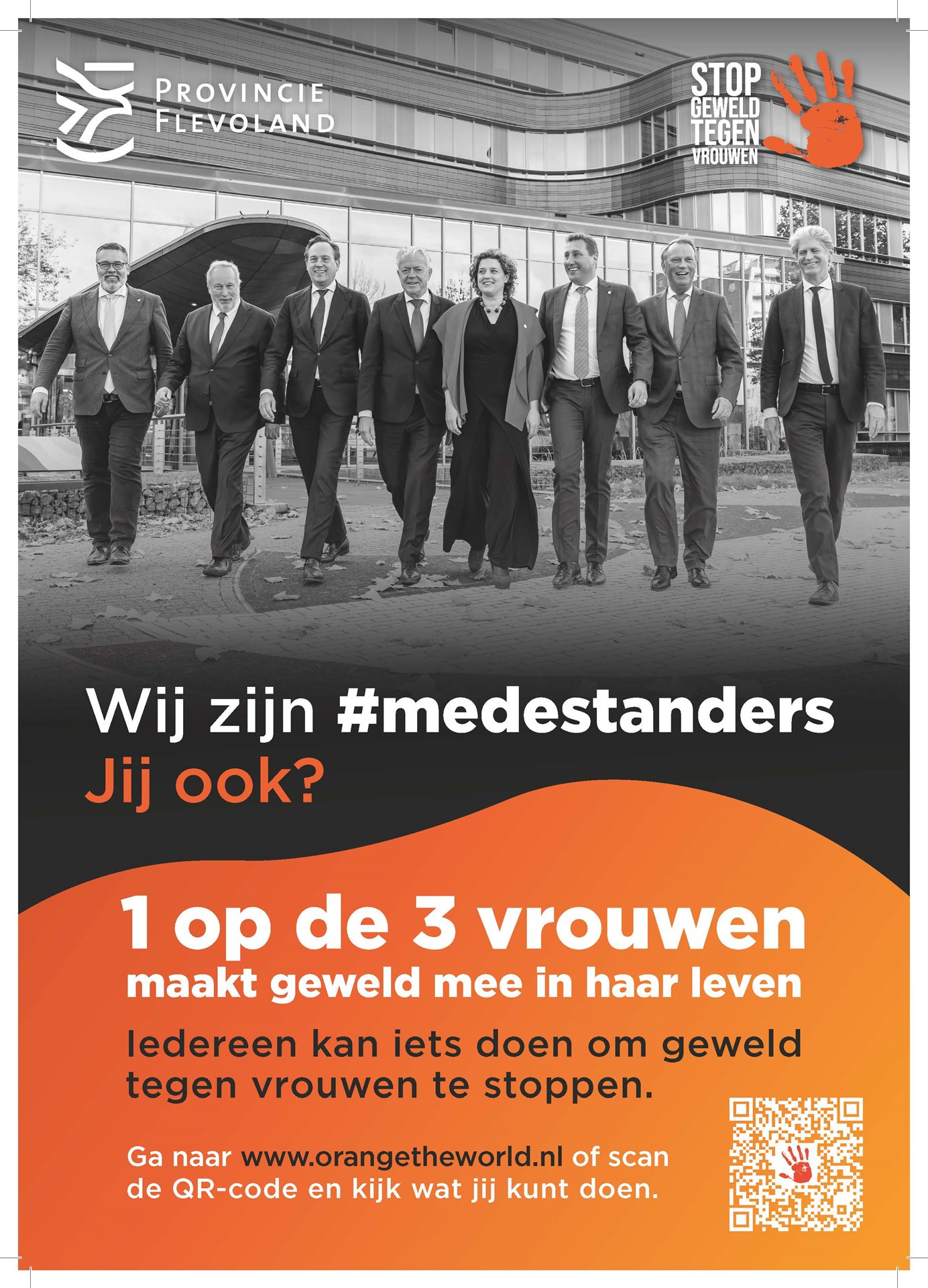 Wij zijn #medestanders. Jij ook? Ga naar orangetheworld.nl en kijk wat jij kunt doen.