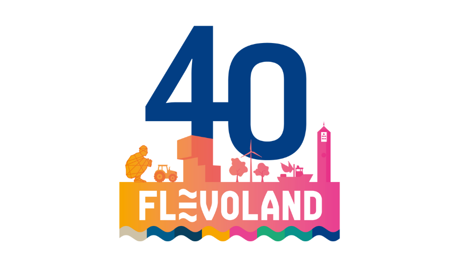 Logo 40 jaar Flevoland