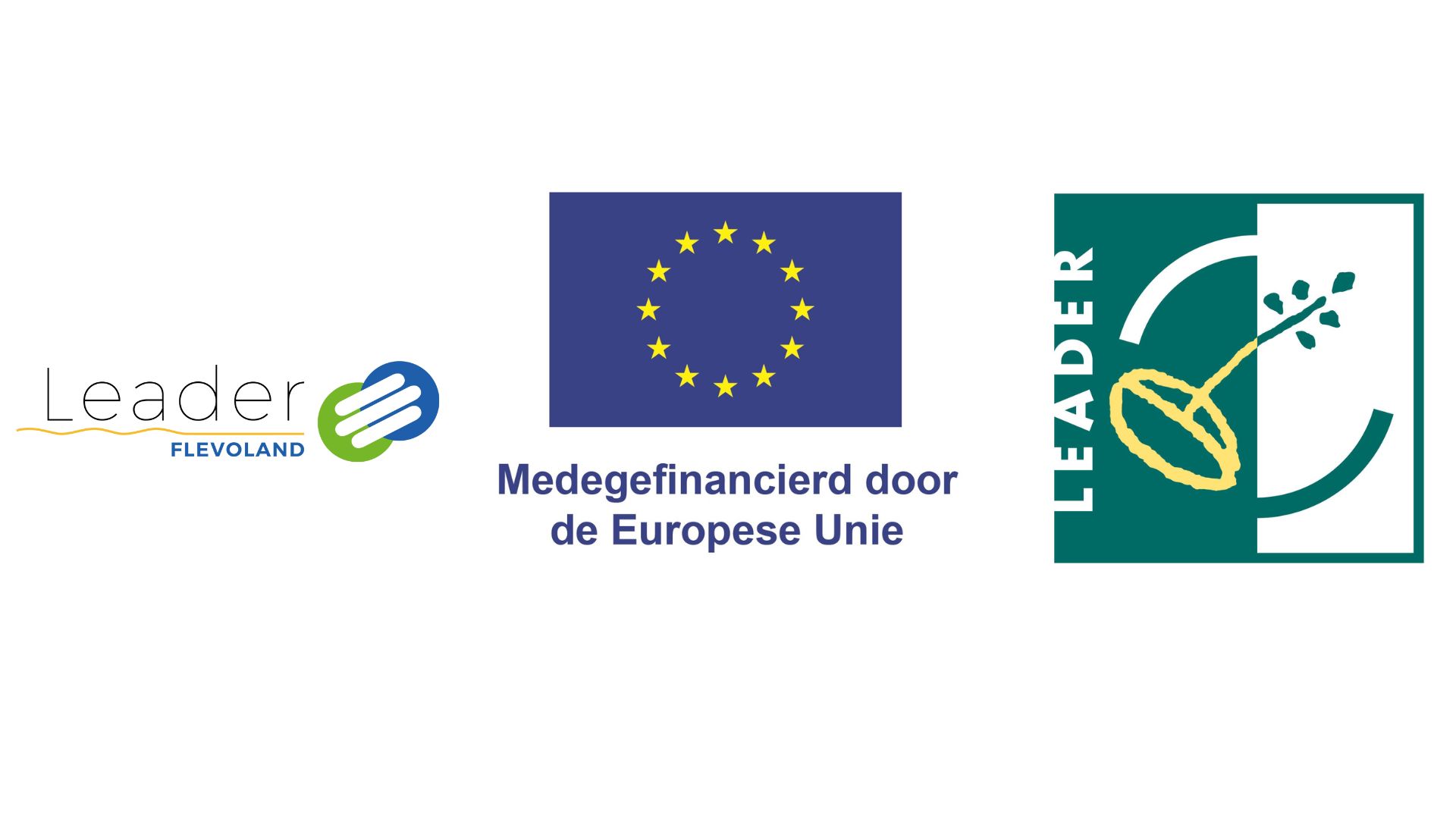 Logo's Leader en logo gefinancieerd door Europese Unie