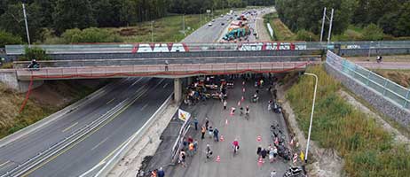 Open dagen Hogering en Ganzenweg-Knardijk 28 augustus 2022 - Bezoekers vanaf boven gefilmd (drone)